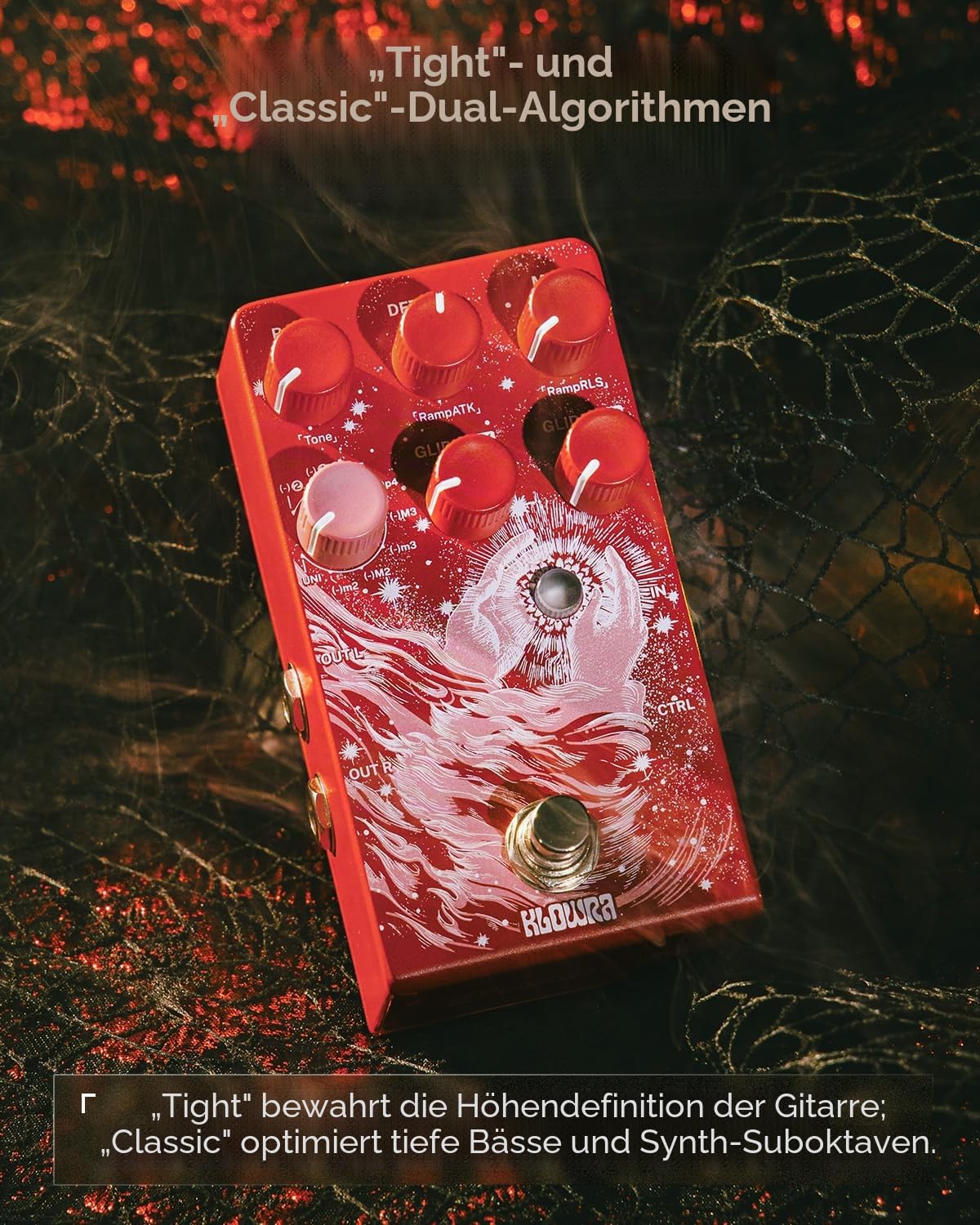 Vein Pitch Shifter Gitarrenpedal für E-Gitarre – Polyphones Pitch-Shifting mit 17 Shift-Drop-Typen, mikrotonales True Stereo, massive Detune-Reichweite, präziseres Tracking, CTRL-Steuerung