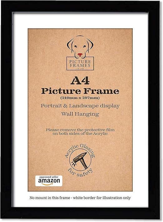 A4 Black Frame, A4 Picture Frames, A4 Photo Frames, Black Picture