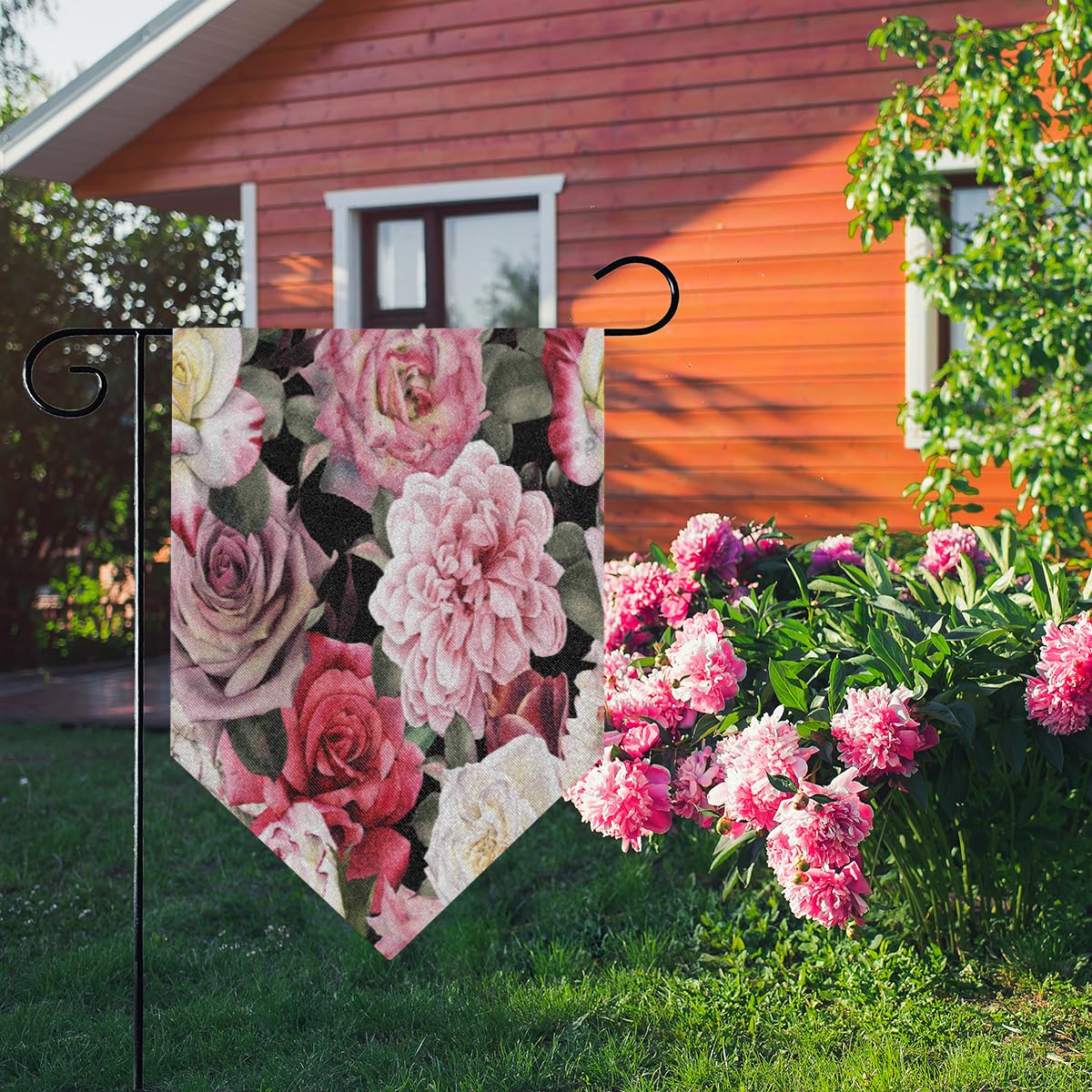 DF019-28 Osterhaus-Flagge – Doppelseitig, 71,1x101,6 Cm, Hasen-Banner Für Frühling & Gartendeko