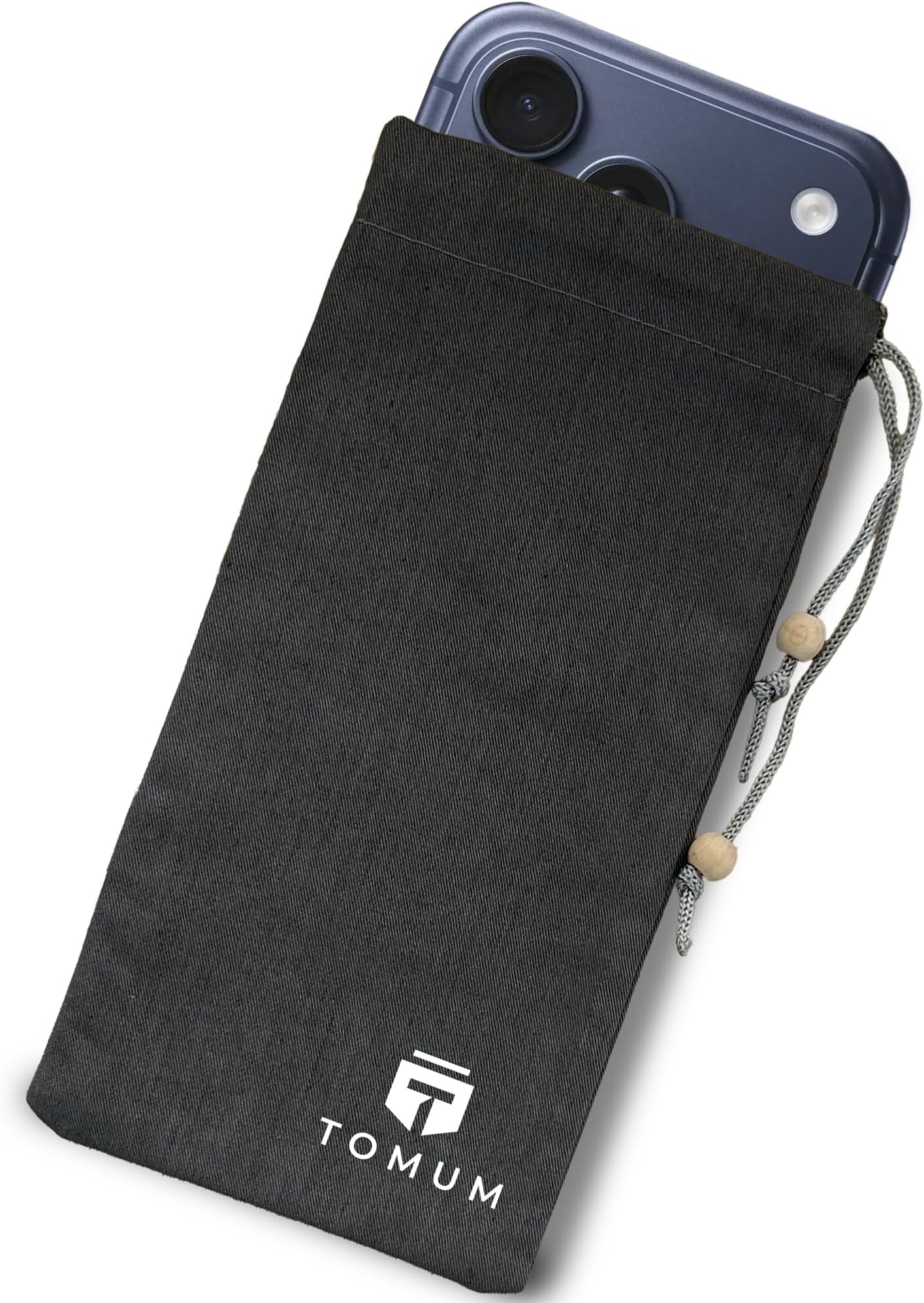 TOMUM EMF Shield Sleeve for Cell Phone - EMF Protection Smartphone Pouch - Anti EMP Bag - Signal Blocking Case for Radiation EMF EMP 5G RFID (Black, 1 Pack)