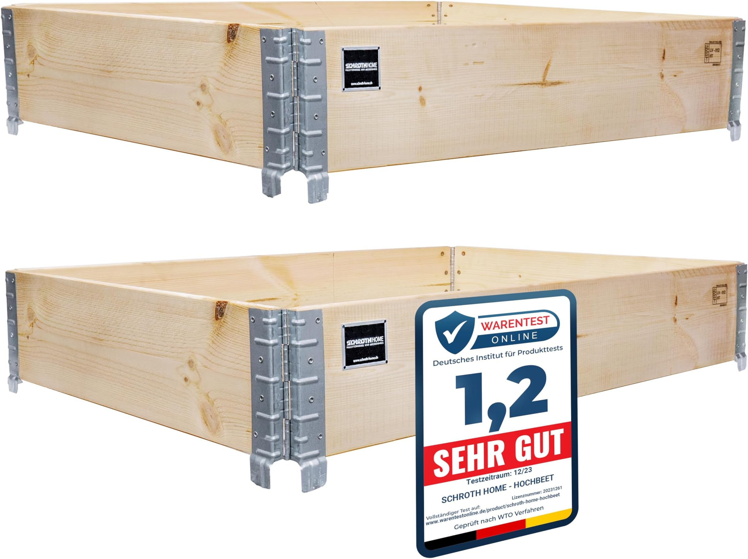 12x Paletten Aufsatzrahmen 120x80cm - Hochbeet Aus Holz Für Garten & Stapelrahmen Für Europaletten