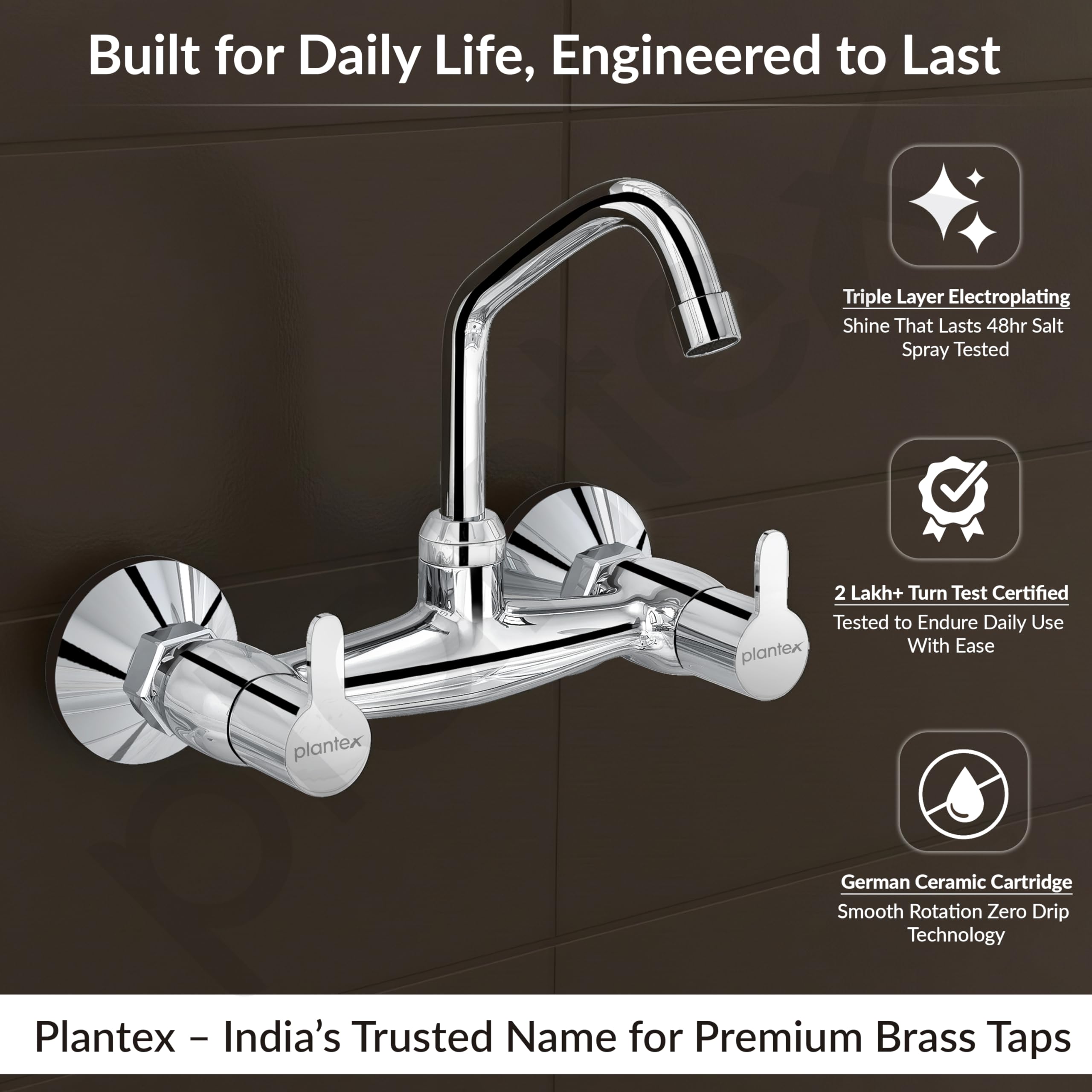 Plantex Brass Sink Mixer - 7 Year Warranty -3 Plantex Brass Sink Mixer - 7 Year Warranty -3