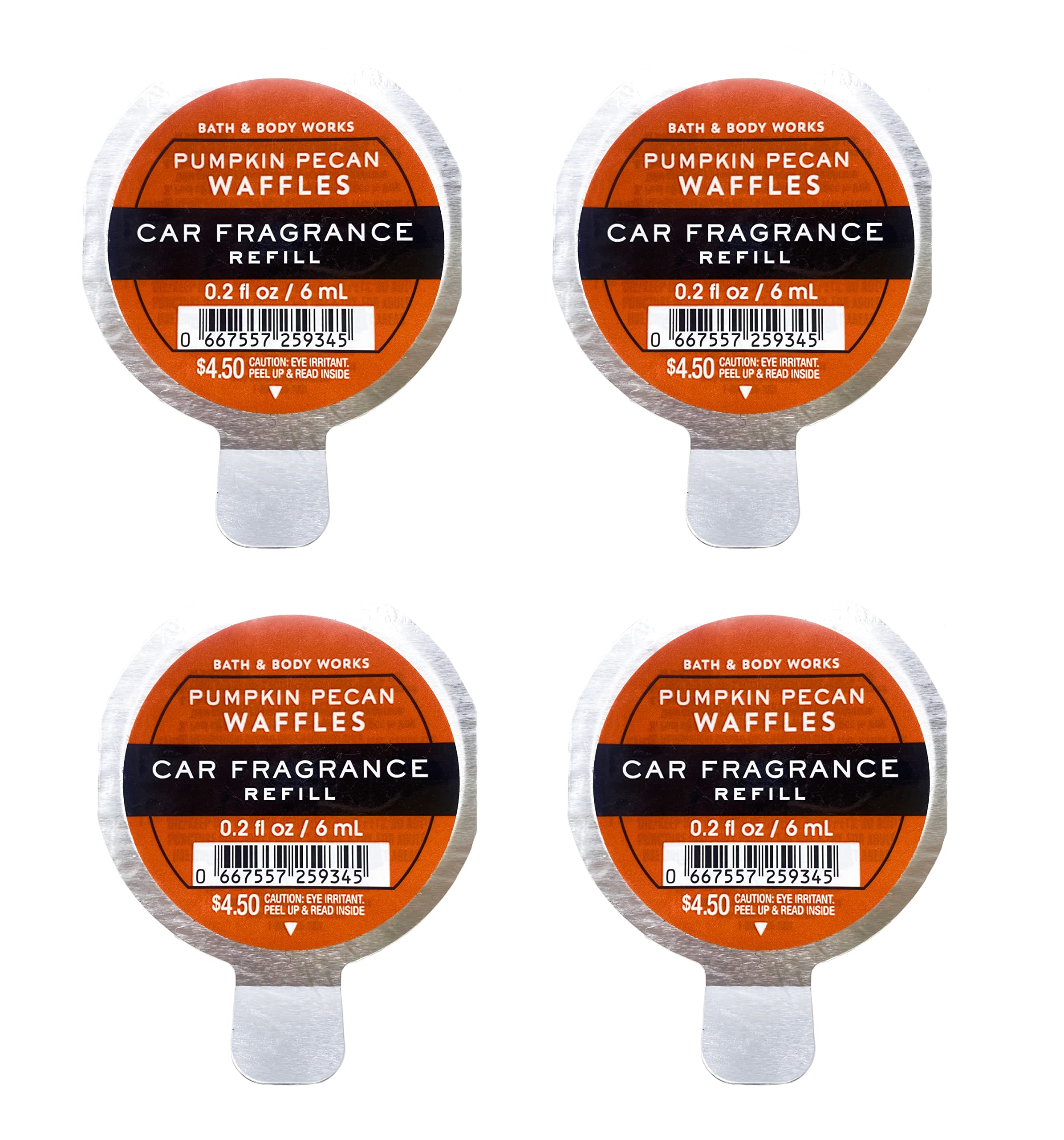 Car Fragrance Refill Pumpkin Pecan Waffles - Set of 4