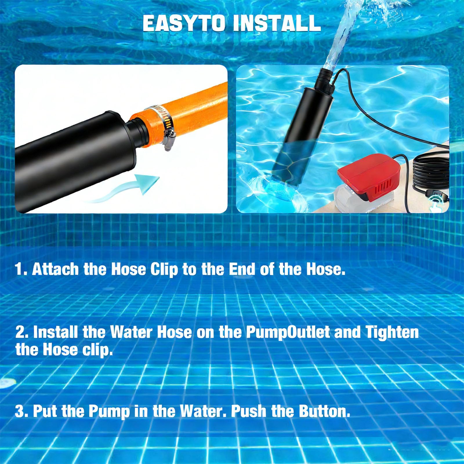 Pompes de transfert d'eau portables efficaces pour drainage de