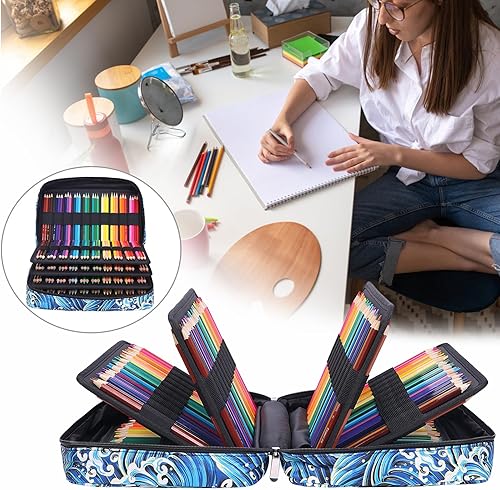 Miniatura 2 de BOMKEE Estuche para lápices de gran capacidad para adultos, 304 ranuras, estuche para lápices, estuche organizador de bolígrafos con múltiples