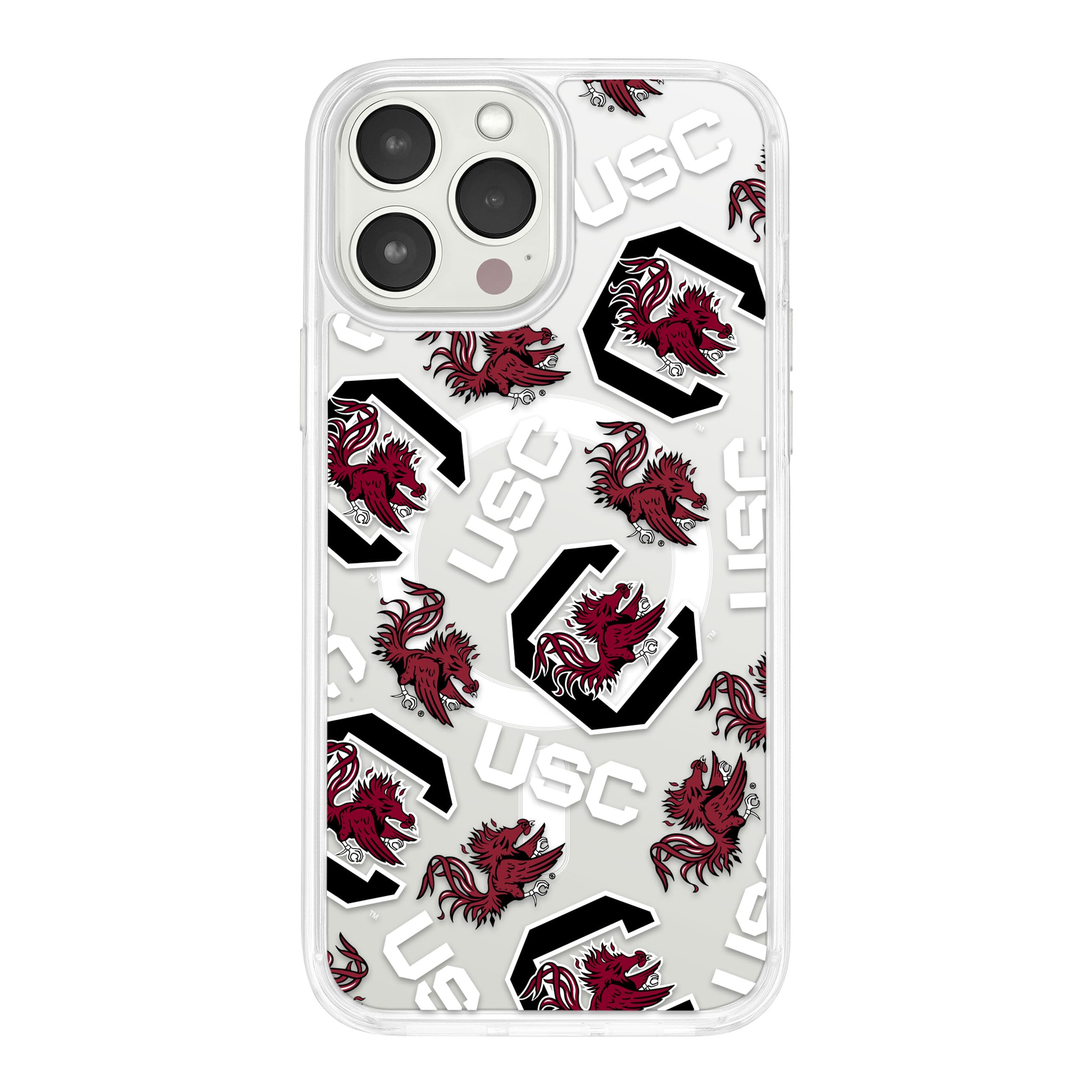 Affinity Bands South Carolina Gamecocks HD Phone Case Compatible with MagSafe Apple iPhone 16 Pro (Scattered)