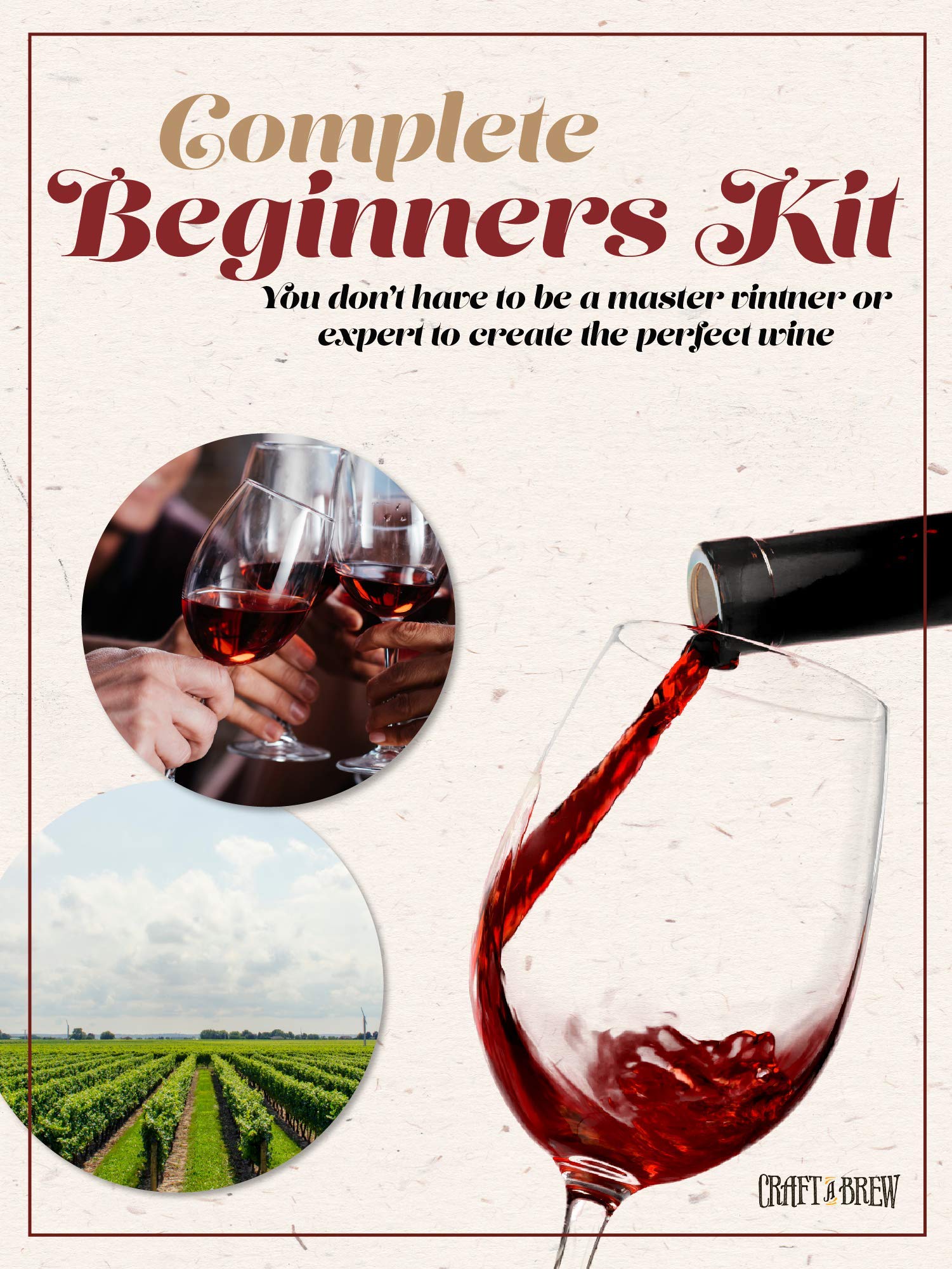 Craft a Brew Home Merlot Making Kit Easy Beginners with Ingredients