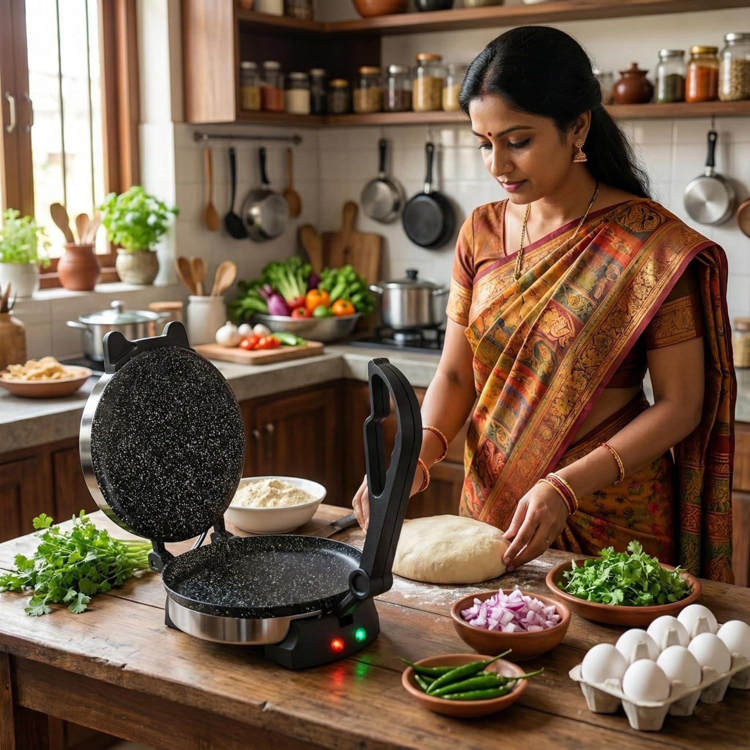 Lifewit Roti Maker - Electric Chapati Machine -4