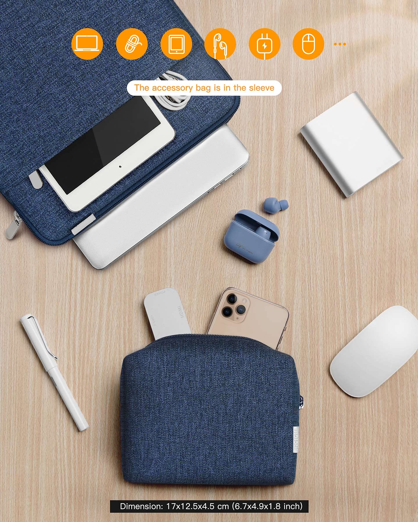 Inateck 360° Protezione Custodia Compatibile con 13 Pollici MacBook Air M4/M3/M2/M1 2025-2018 A3113 A2681 A2337, 13 Pollici MacBook Pro M2/M1 2022-2016 A2686 A2338 Borsa per Laptop