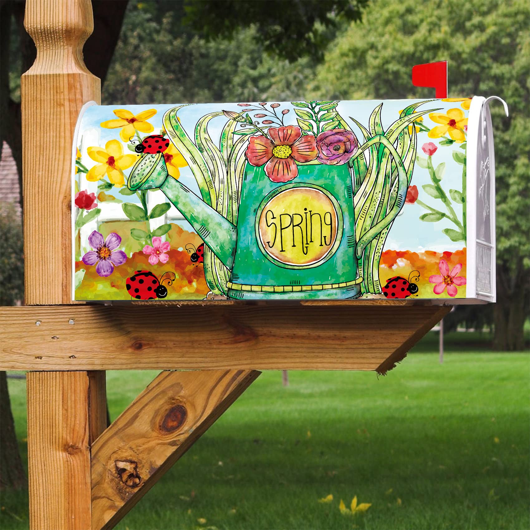 Housse De Boîte Aux Lettres Magnétique Colorée Arc-en-ciel - Décoration De Boîte Aux Lettres Extérieure Imperméable à L'eau