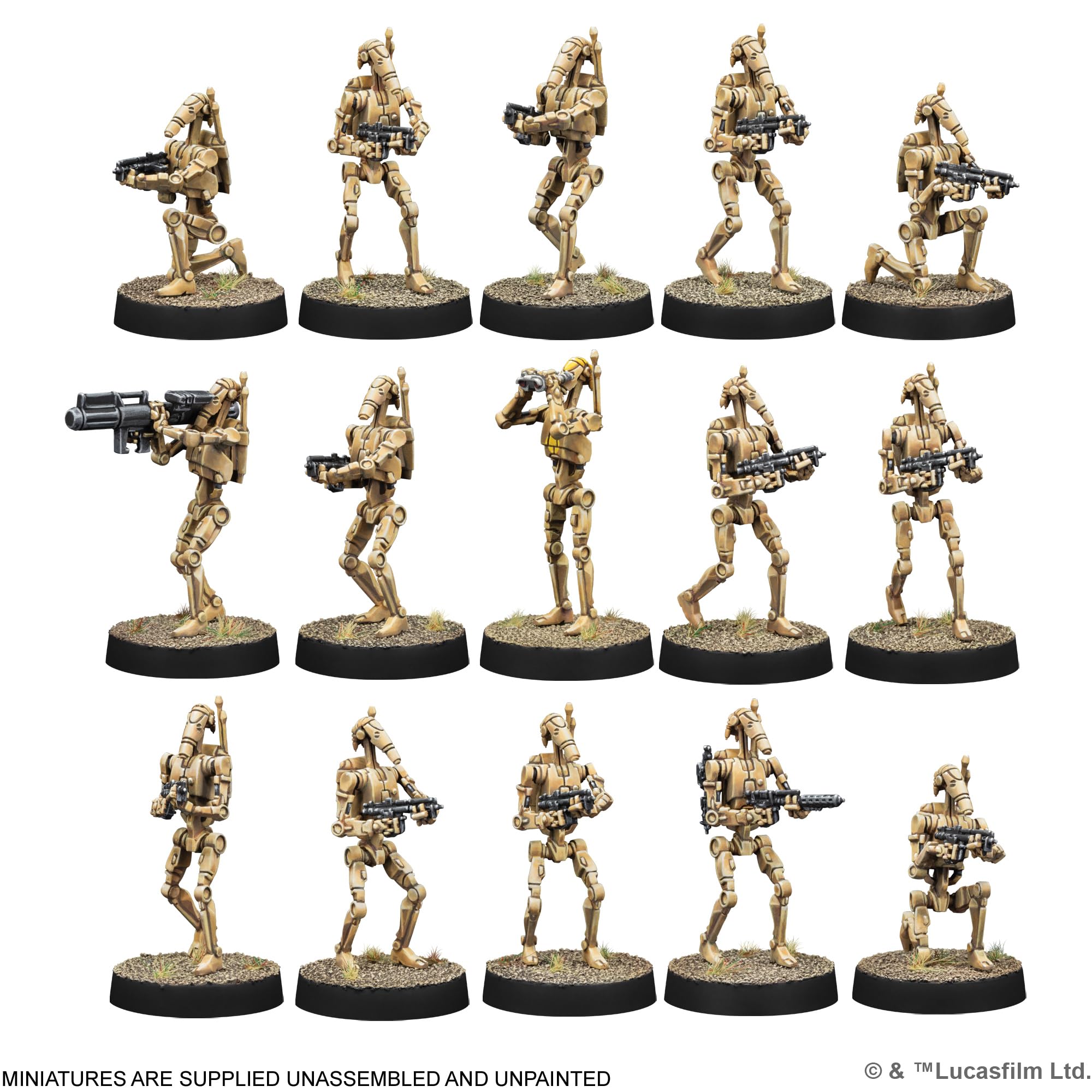 Asmodee Star Wars Legión: B1 Battle Droid Unit, A Partir de 14 Años | Juego de estrategia de miniaturas de mesa para adolescentes y adultos, a partir de 14 años, 2 jugadores, 90 minutos