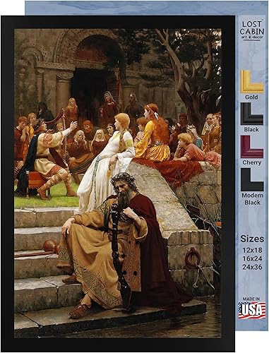 Fame by Edmund Blair Leighton - Lienzo enmarcado para decoración de pared, pintura de obras de arte finas, lienzos y pósters, impresión de galería