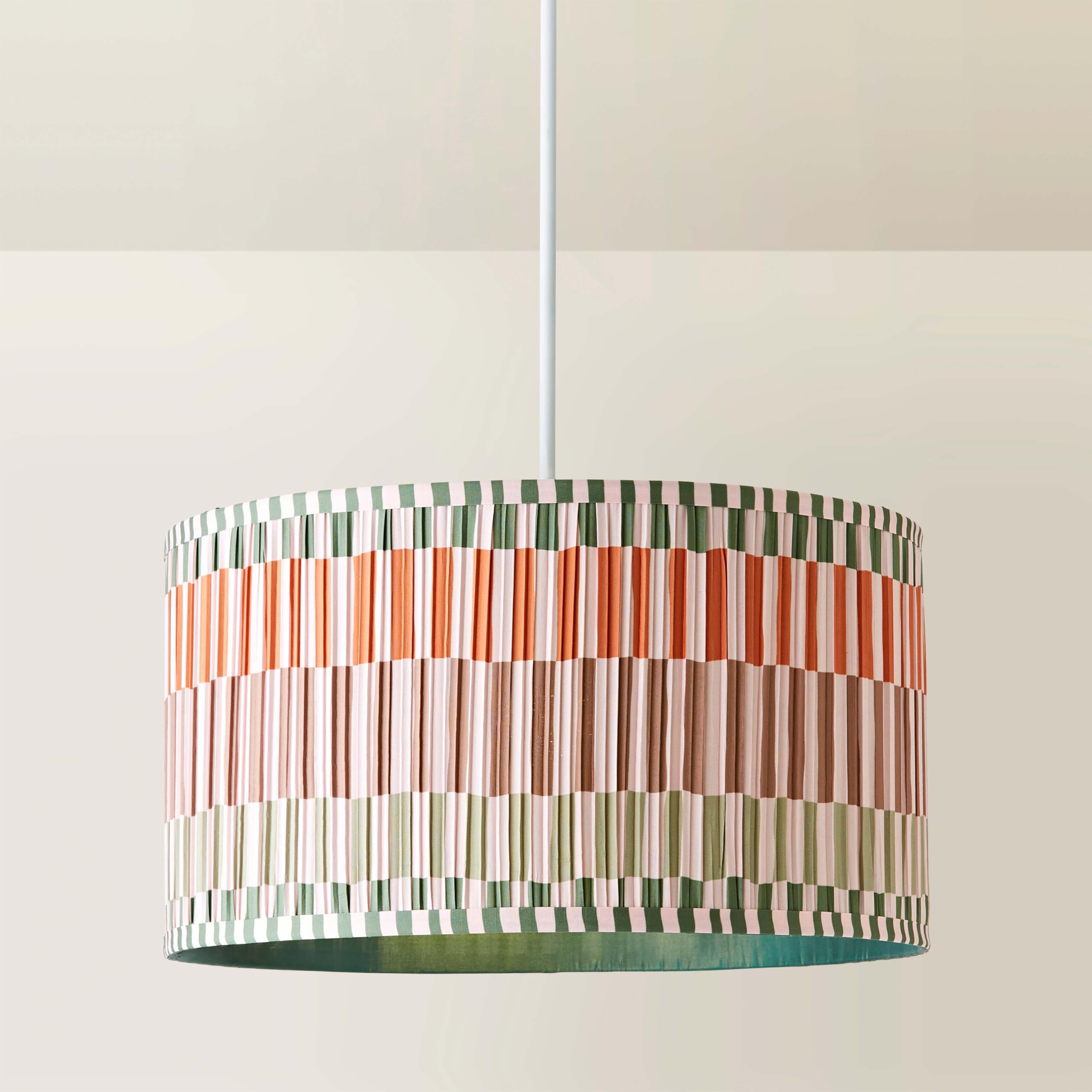 ValueLights | Rae Large Stripe Natural Pleated Drum Ceiling Lamp Shade | Ceiling Lights, Home Décor & Improvement Essential