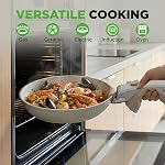 NutriChef 18-Piece Ceramic Nonstick Cookware Set, Detachable Handles, PTFE-Free, Induction Compatible Pots & Pans, Oven Safe, Stackable Space-Saving, Sage