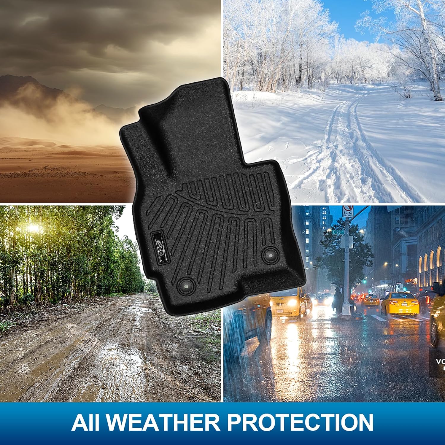 Peleus Floor Mats for Mazda CX5 2013 2014 2015 2016 (1st Gen),TPE All Weather Protection 2 Rows Car Floor Liners with Cargo Liner Mazda CX-5 Trunk Mat+Floor Mats - Image 5