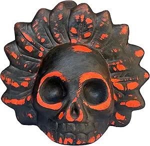 Aztec Death Whistle - Real Screaming, Up To 125+ Decibels Loud, Authentic Human Sounding Screams - War Whistle (Orange)