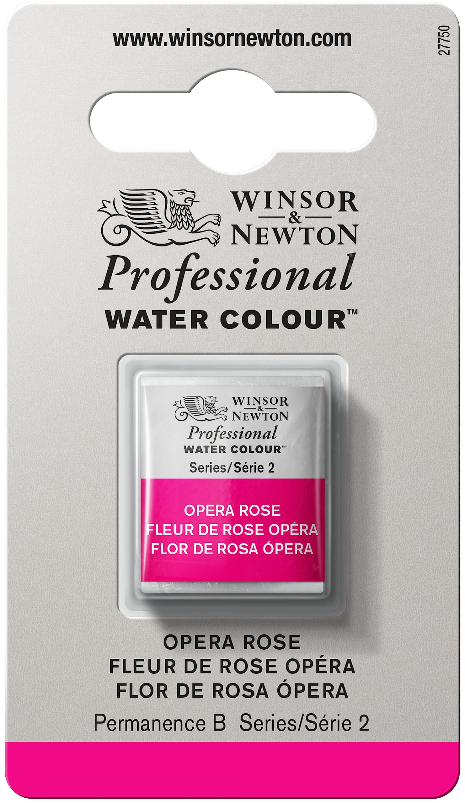 Winsor & Newton Rose Opera Row Professional Watercolour Paint - High Brightness, Light Resistant, Archival Quality, Half Bucket, Opera Pink Row