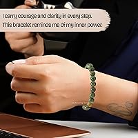 Vista 303 de Amazing Gemstone Crystal Bracelet for Women Men's Gifts - Protection Healing Crystal Bracelet - 8mm Gemstone Beaded Adjustable Bracelet Pulseras