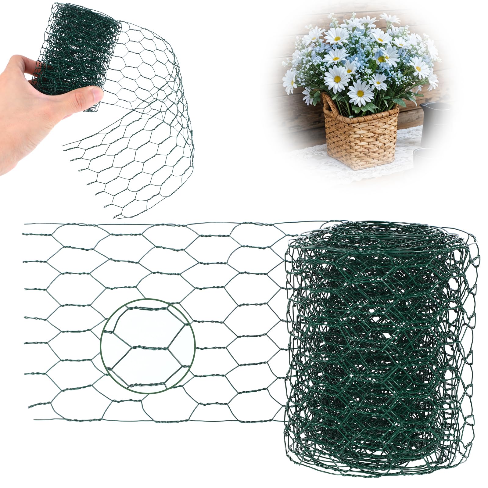 Chicken Wire for Floral Arrangements 3.94x118 Inch Mesh Netting