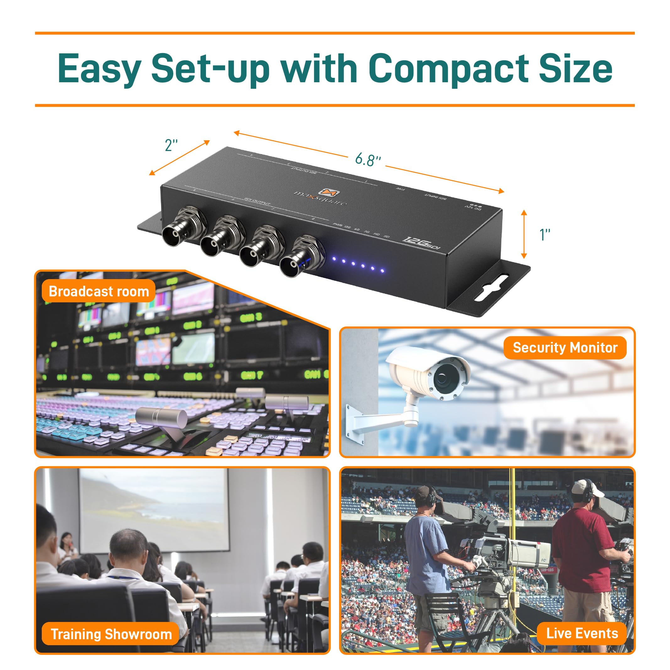 SDI Distribution Amplifier 分配器 Amazon.com: SDI Splitter 1x8 12G