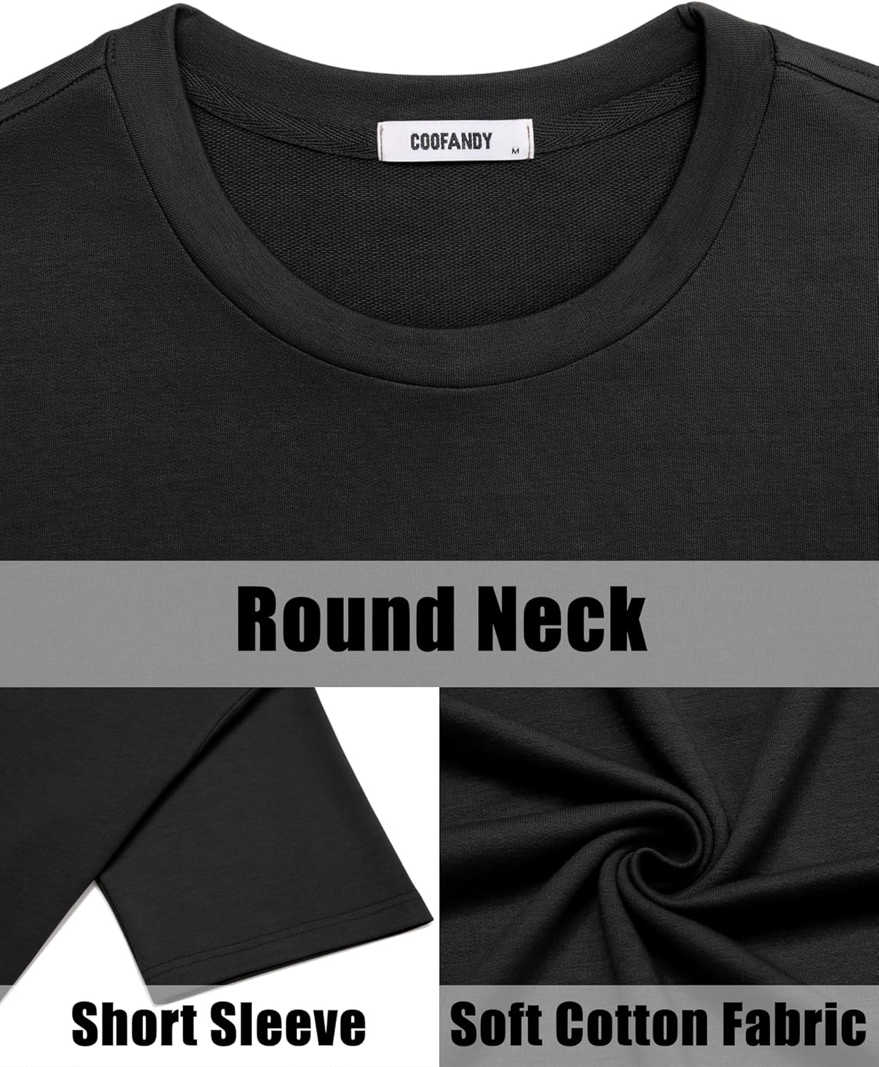 COOFANDY Men's Shirt and Shorts Set 2 Piece Fashion Summer Tracksuits Cotton Oversized T-Shirts Cargo Shorts Outfits - Image 5