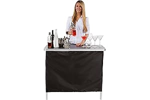 Portable Checkout Stand for Craft Shows - Trademark Innovations Portable Bar Table with Carrying Case