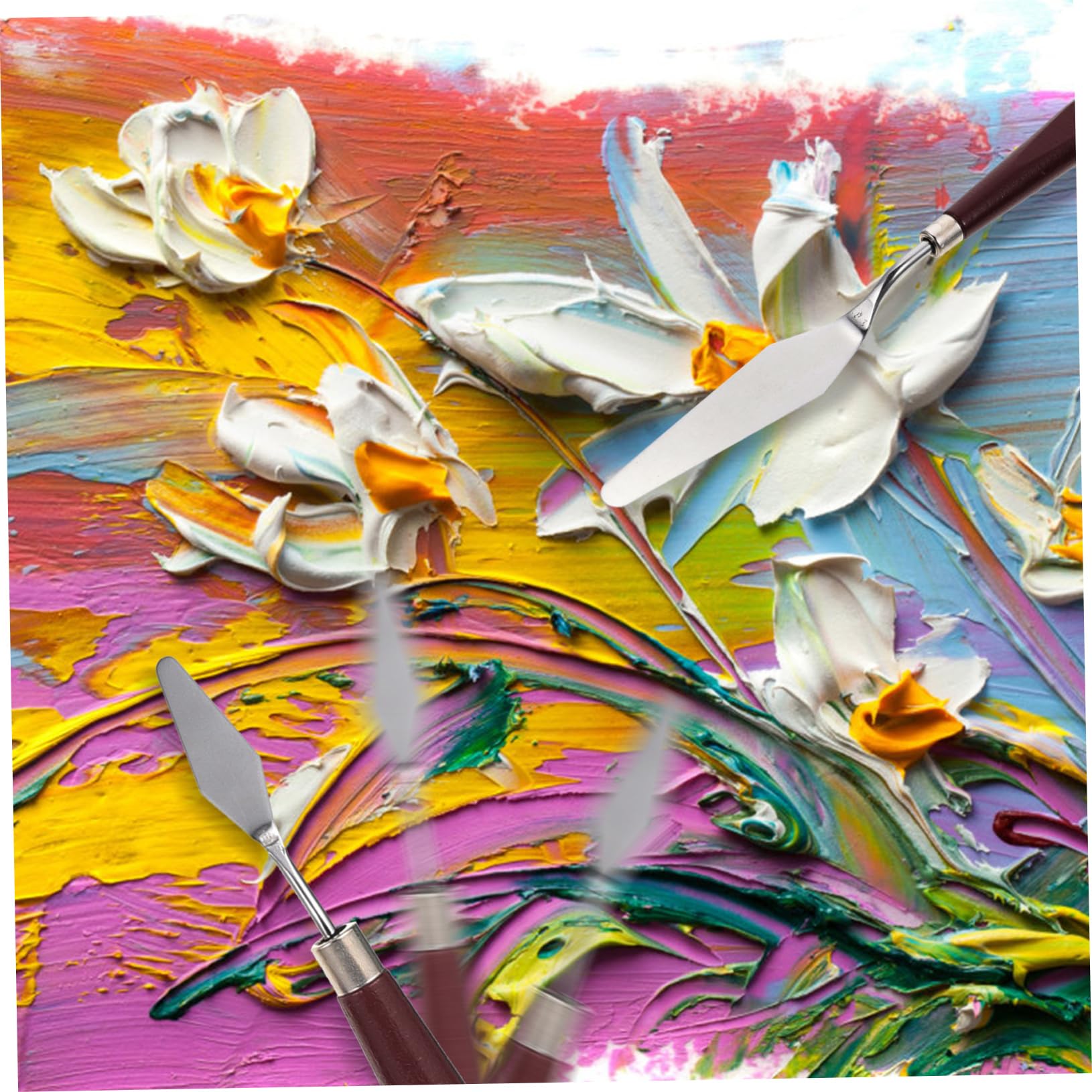 Beatifufu Oil Painting Spatula Set Perfect for Beginners Teachers Students Lightweight Easy to Clean