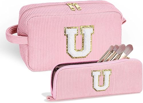 YOOLIFE 2 bonitas bolsas de maquillaje de viaje, bolsa de maquillaje, bolsa de cosméticos, bolsa de brochas de maquillaje para adolescentes, niñas,
