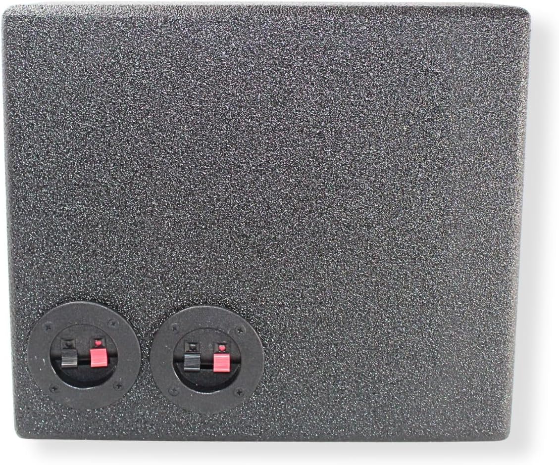 Audiopipe Dual 6.5" + Dual 3" Speaker and Tweeter Universal Speaker Box MDF Black Coated