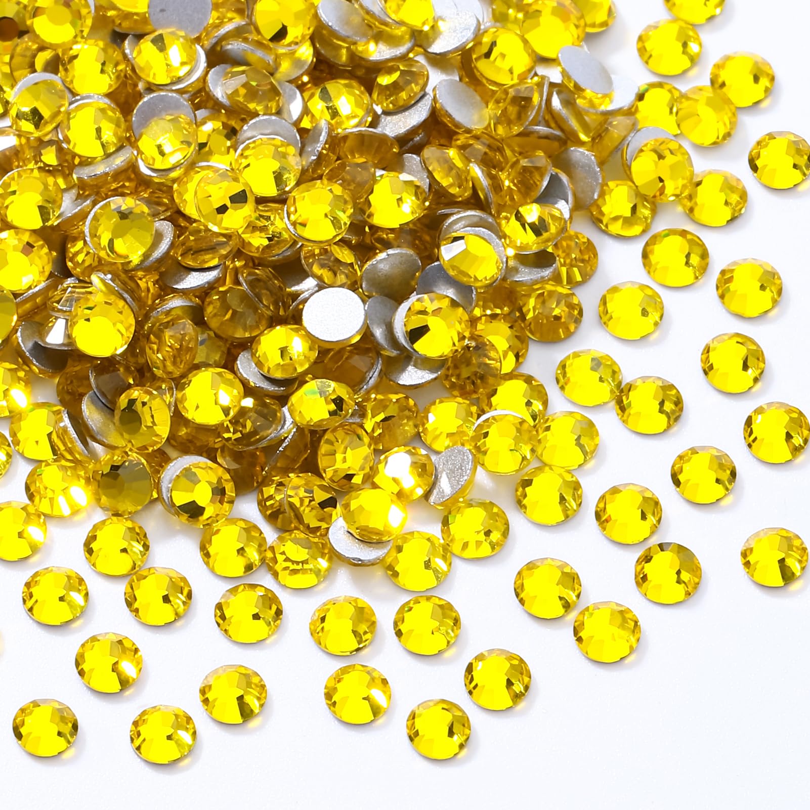 1440PCS Citrine SS10 Flatback Rhinestones (2.7–2.8mm)