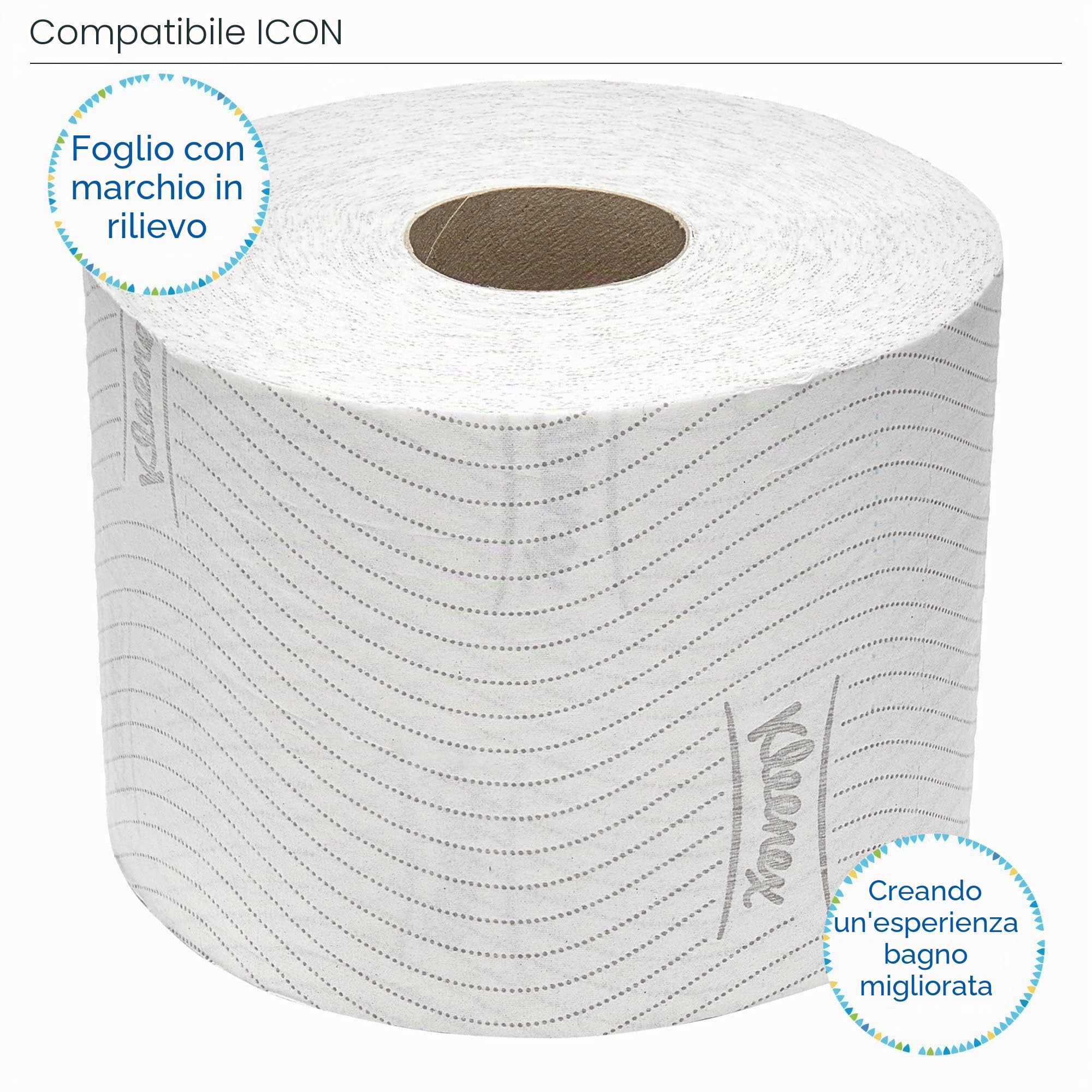 Kleenex Rotolo standard di carta igienica 8441-36 rotoli x 600 strappi a 2 veli, colore bianco (21.600 strappi)
