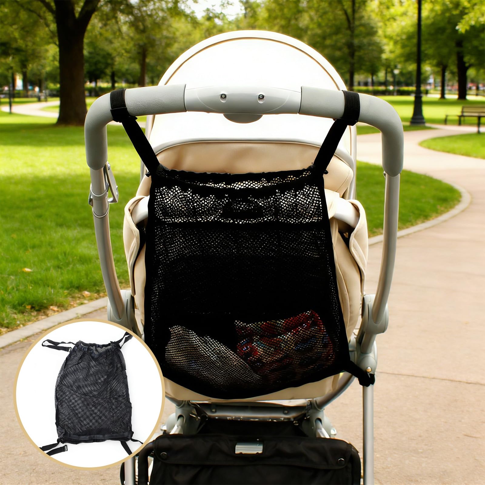 Universal Einkaufsnetz fr Kinderwagen und Buggy, Netz-Aufbewahrungstasche  mit Haken zum Aufhngen, Elastisches Gepcknetz fr Sportwagen, leichte  Mesh-Tasche fr Griffe, Einkaufstasche Kinderwagen : Amazon.de: Baby