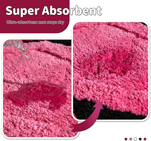 Miniatura 6 de Alfombra de baño de piedra para baño, adoquines, bohemio, grande, absorbente, antideslizante, neutra, alfombra larga para decoración de ducha,