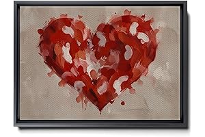 Mesmerizing Heart Shape Canvas Art: A Symbol of Love and Radiance