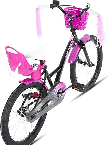 Miniatura 7 de KEANO Zinnia 14 16 20 Inch Kids Bike for Girls Ages 3-10 Years, Girls' Bikes with Training Wheels, Streamers, Basket and Doll Seat, Children