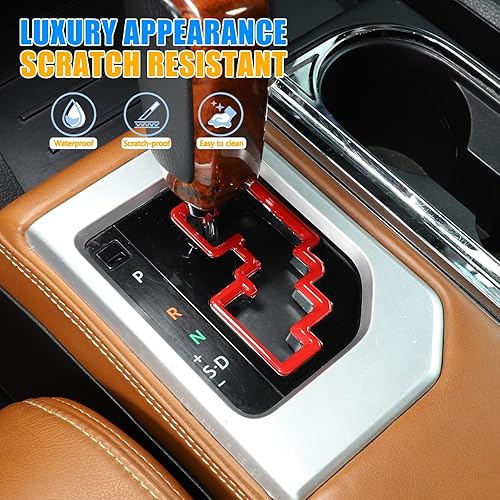 Miniatura 10 de LLKUANG Marco decorativo de ABS para consola central de automóvil, para Toyota Tundra 2014-2021, accesorio interior (no compatible con RHD) (negro