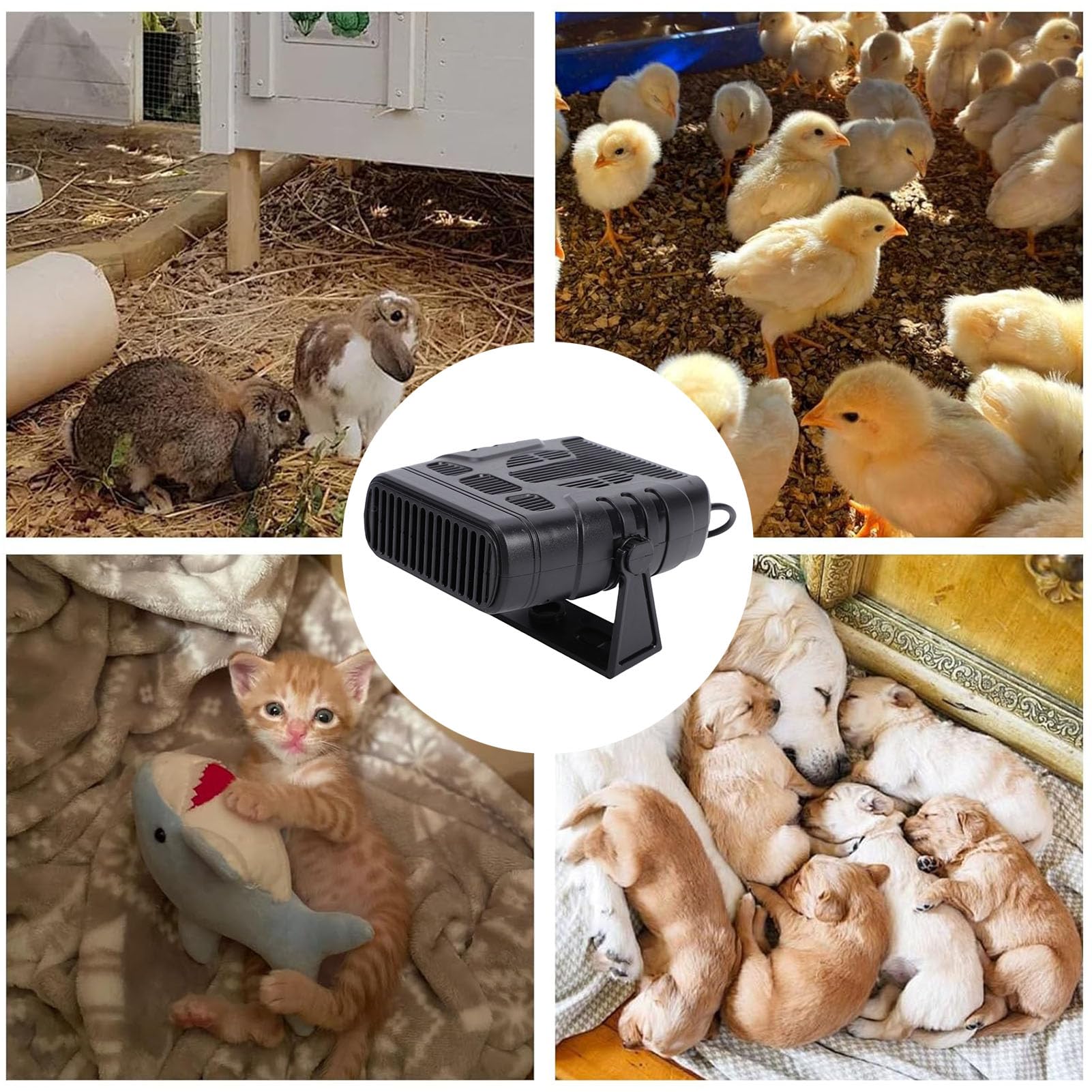 Focket Chauffage solaire portable 30 W pour poulailler, avec protection contre la surchauffe, Utilisable en serre, pour le séchage, le chauffage, abris pour animaux et autres espaces