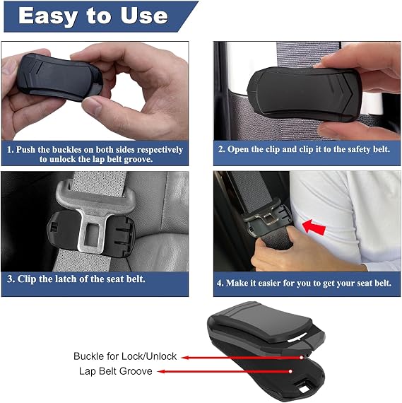 Positioner Clip, Shoulder Belt Adjuster for Neck & Shoulder Comfort, Stopper Clamps Positioner, 2 Pcs