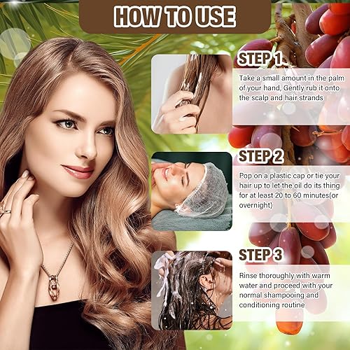 Miniatura 3 de Andreyt Aceite de batana crudo para el crecimiento del cabello, 100% natural puro Dr. Sebi Batana aceite de Honduras, evita la pérdida de cabello,