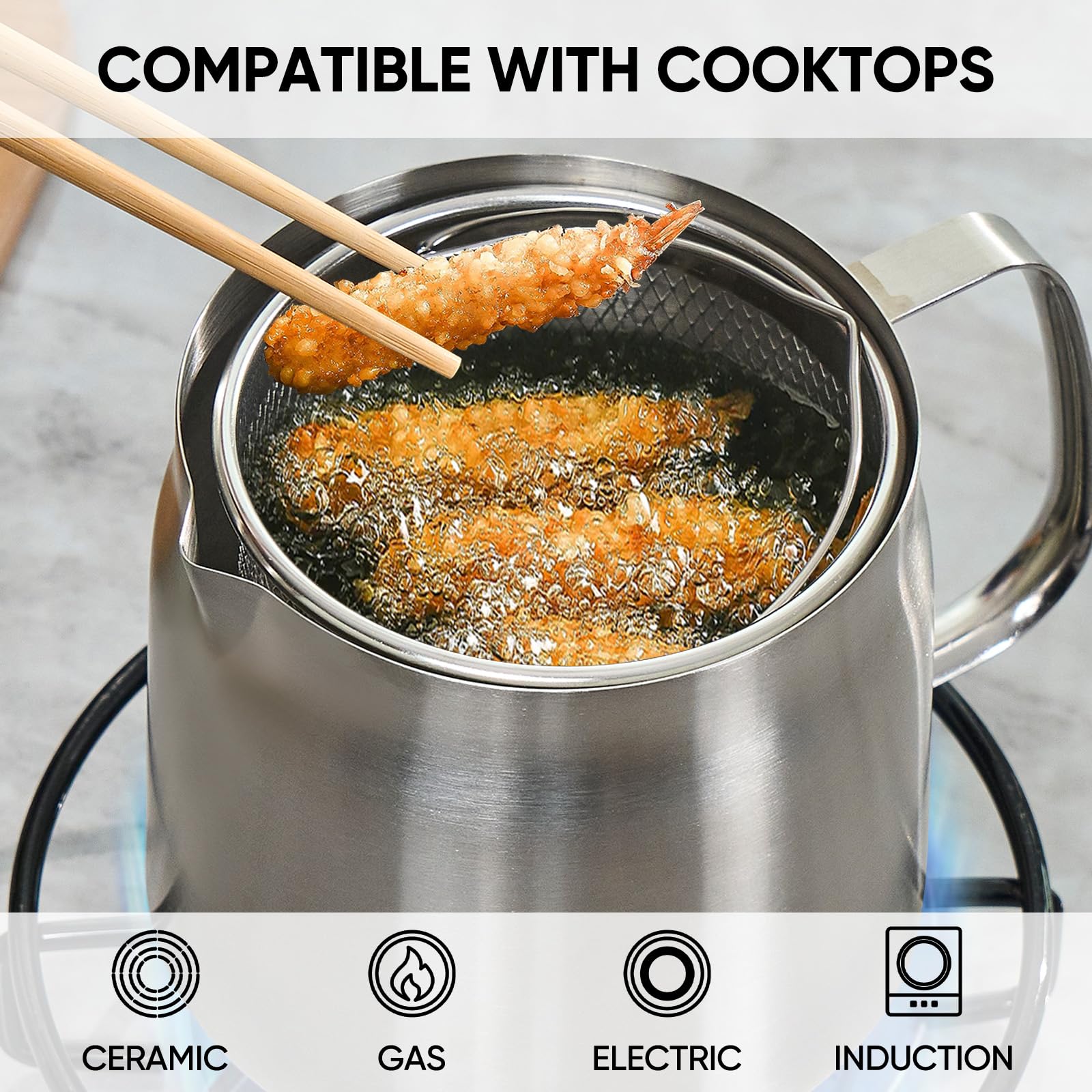 Contenedor de grasa de tocino con colador, contenedor de grasa de acero inoxidable 304 para cocina con tapa y cesta a prueba de polvo, recipiente de aceite de cocina apto para lavavajillas, 50 onzas
