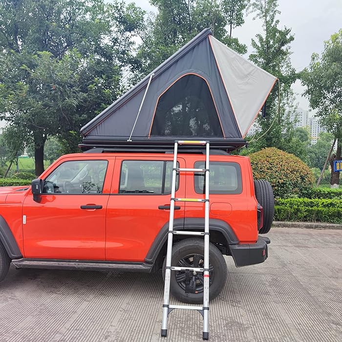Buy Car Rooftop Tent Aluminum 2 People Hiking Cargo Hard Shell Fits