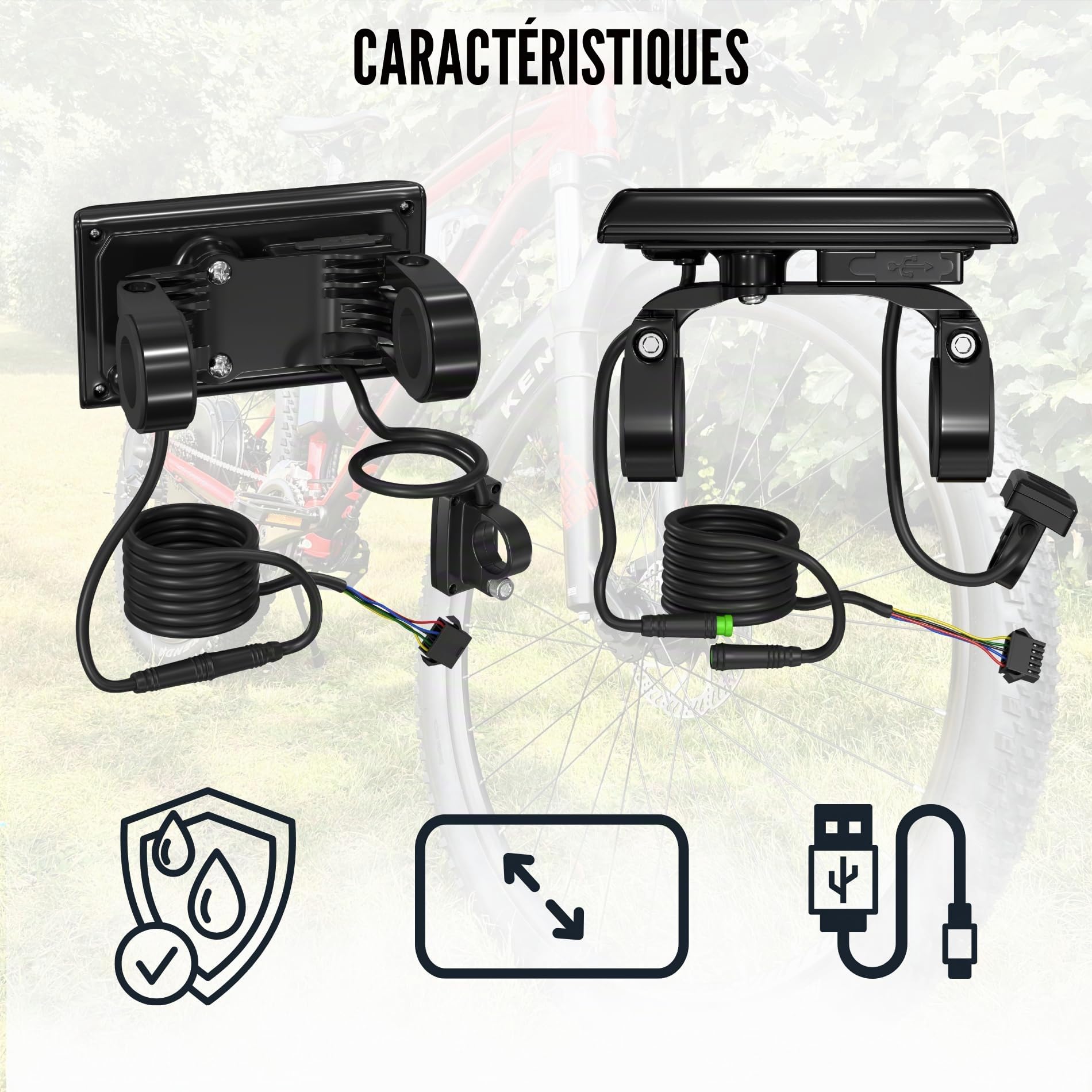SW900 Écran de vélo électrique LED 5 broches SW900 36 V 48 V 60 V 72 V