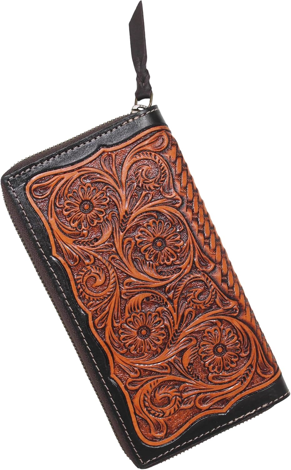 CHALLENGER Wristlet Western Wallet Clutch Credit Card Holder for Women Tan 27FK