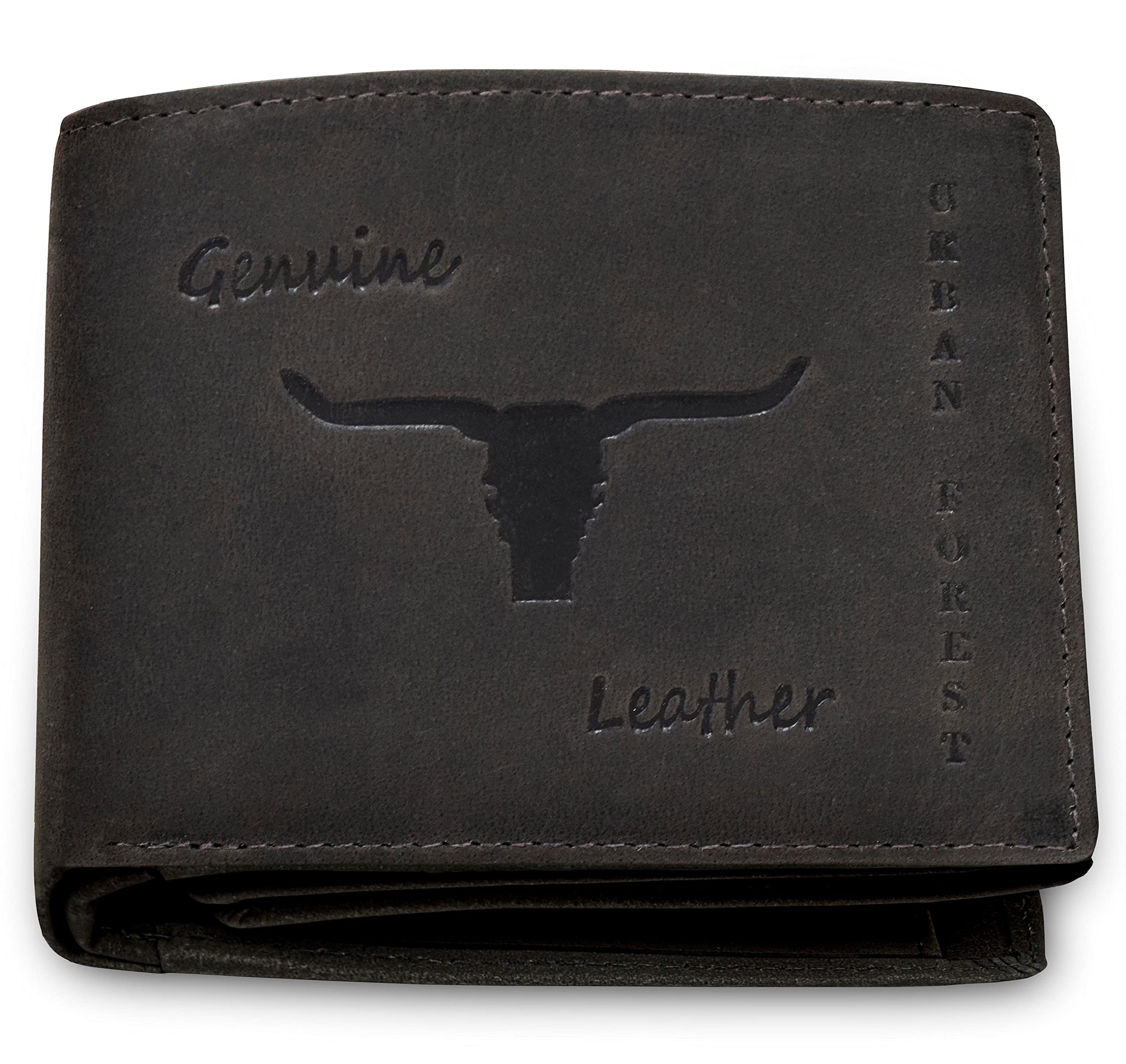URBAN FOREST Montana Vintage Dark Brown Leather Wallet for Men