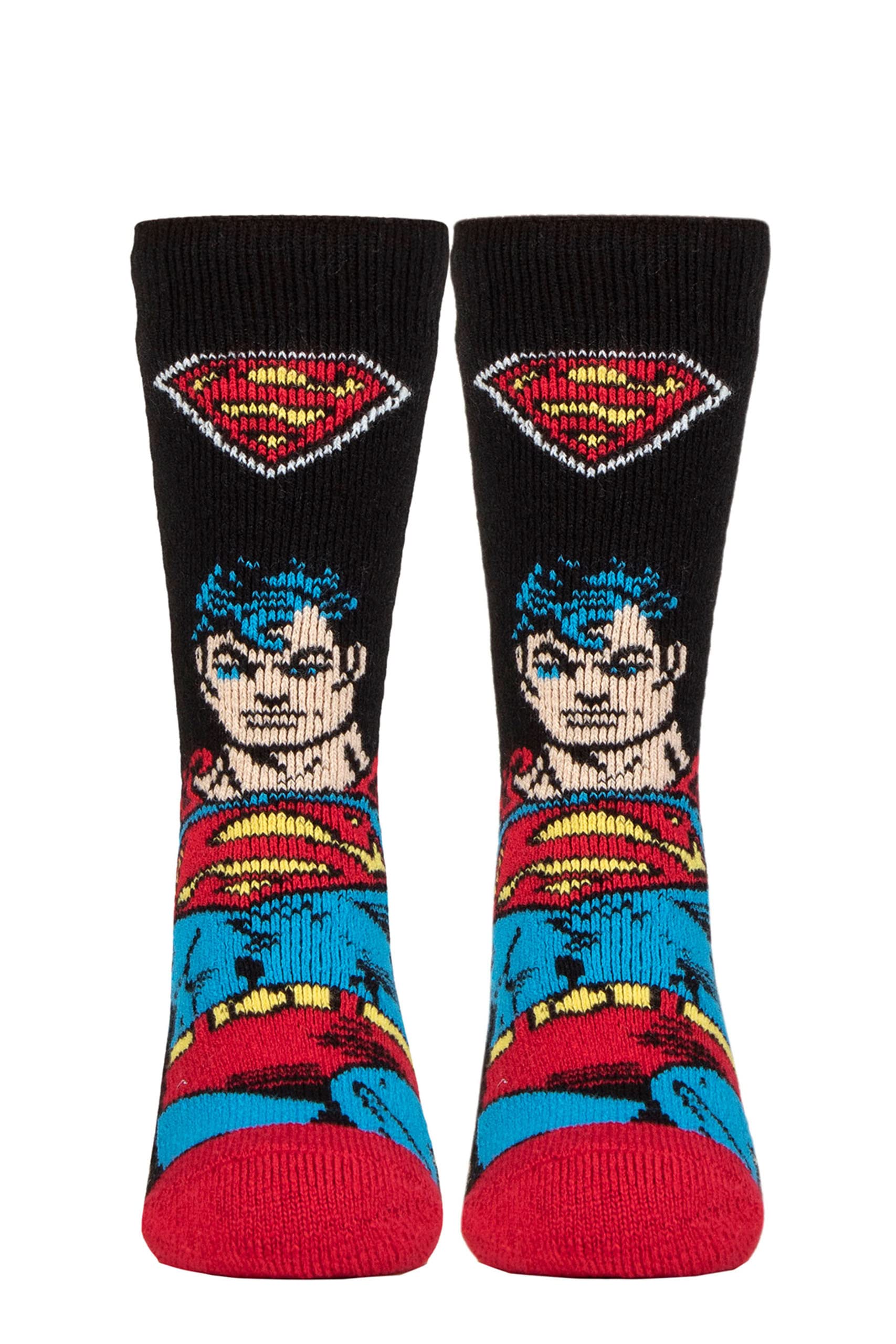 HEAT HOLDERS SOCKSHOP Kids DC 1.6 TOG Lite Superman Thermal Socks Pack of 1 Black 12.5-3.5