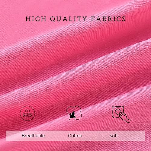 Size 6-12 Years Girls Clothing Sets Short Sleeve Tops & Sweatpants Lounge Set Sweatsuits With Pocket(Pink,6-7 Years)