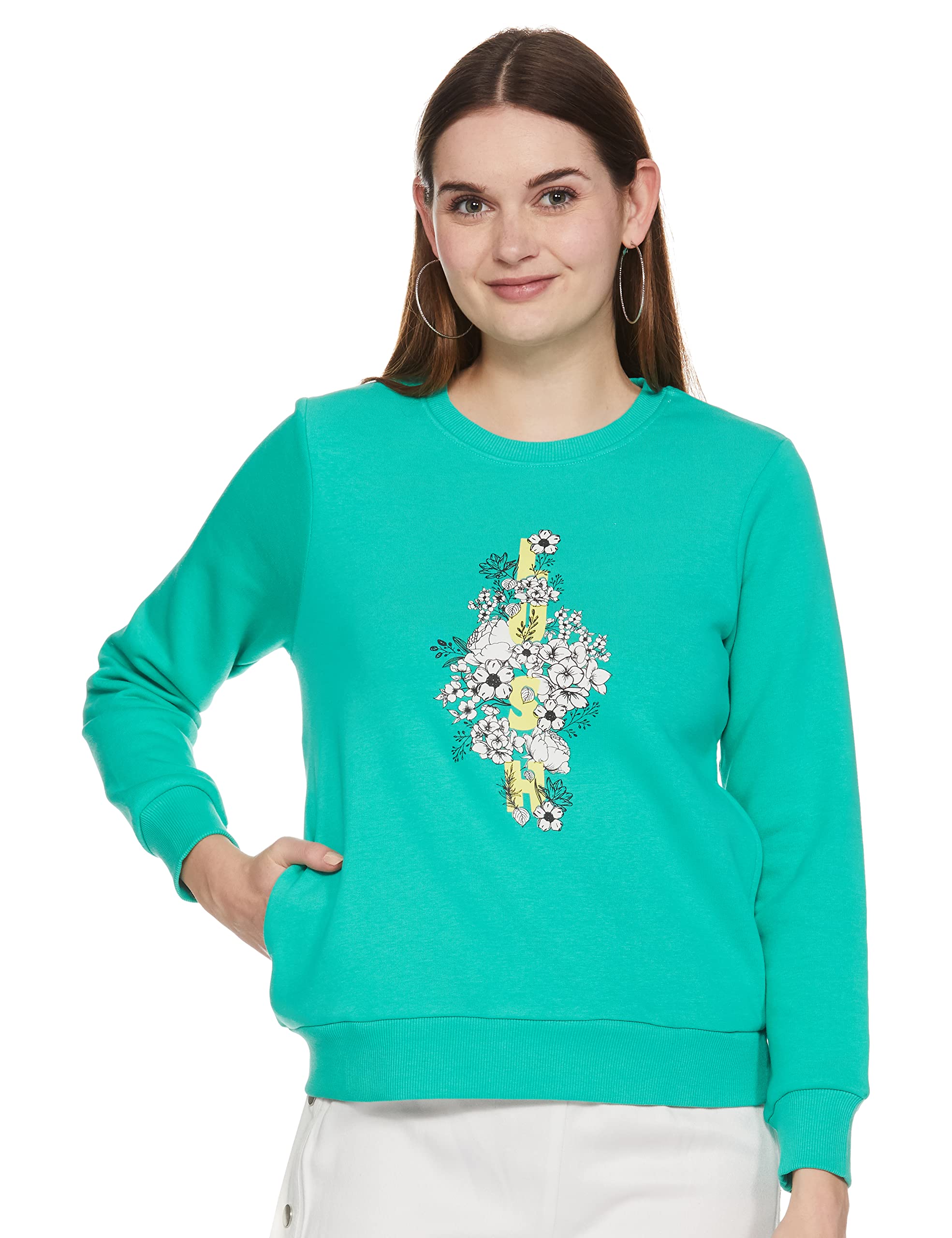 Women's Cotton Blend Round Neck Regular Fit Sweatshirt (Pullover) (Available in Plus Sizes)-image-43