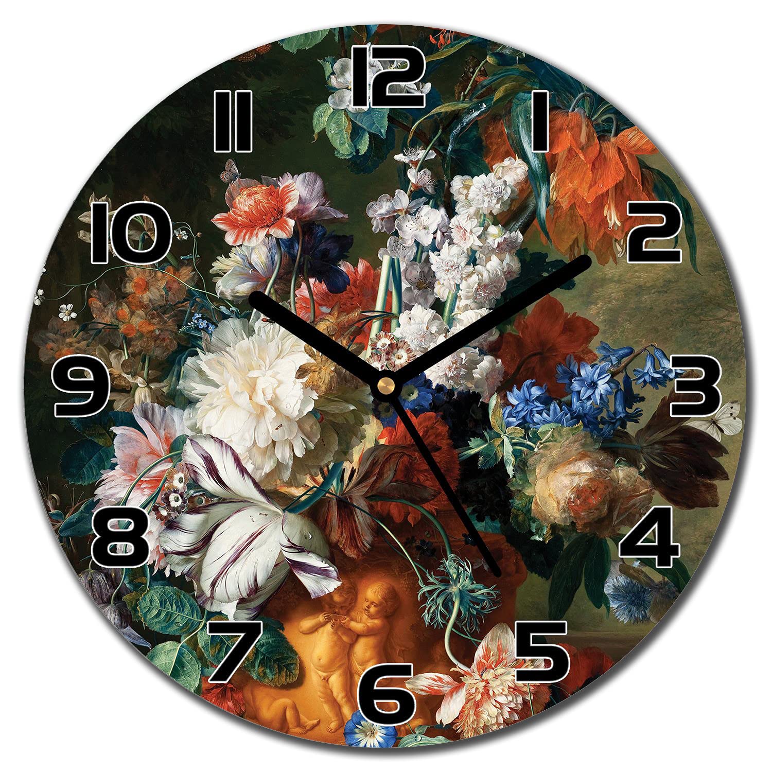 Horloge en verre de sécurité 30 cm salon cuisine impression moderne