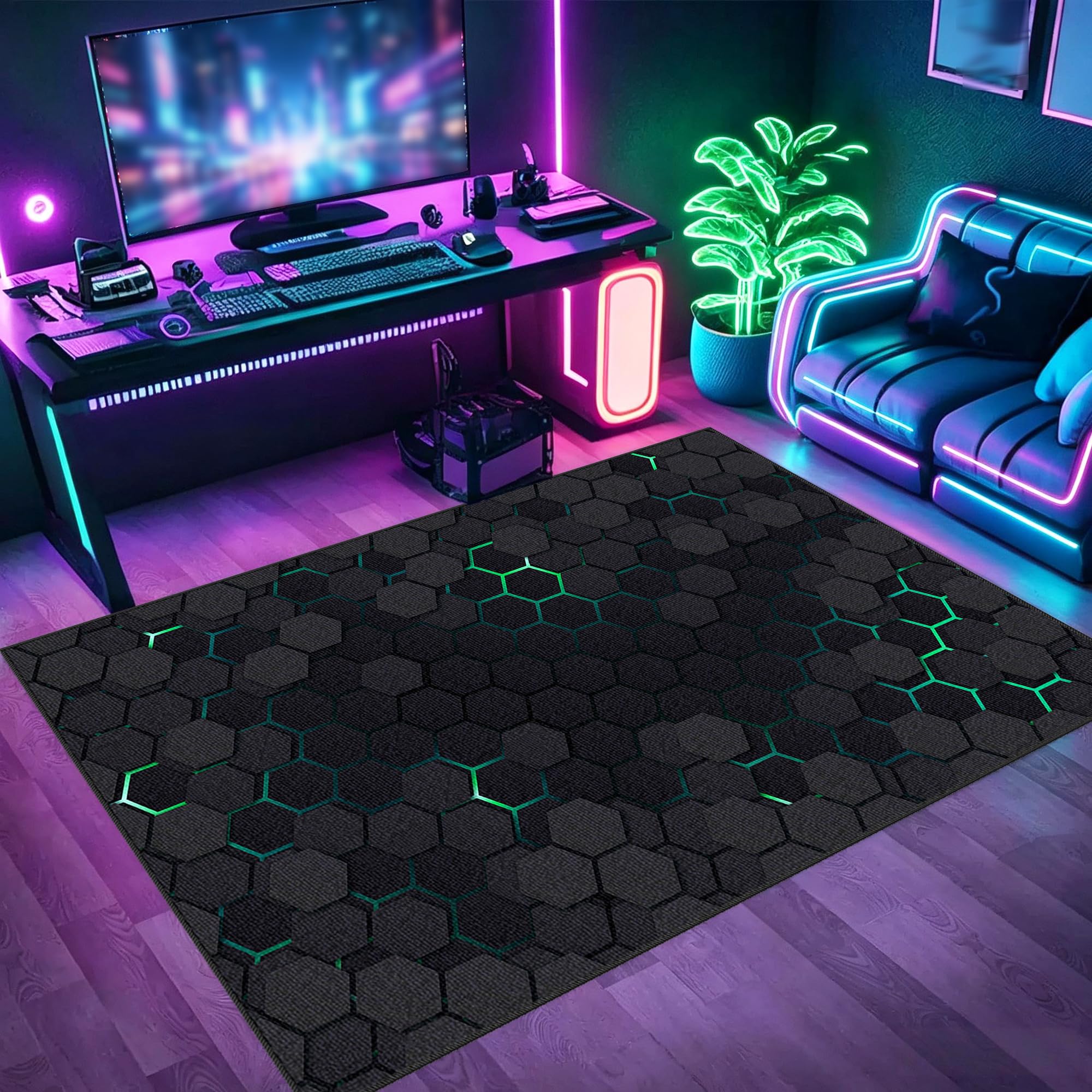 Tapis de jeu pour salle de jeu 70x130cm pour stopper le bruit des chaises