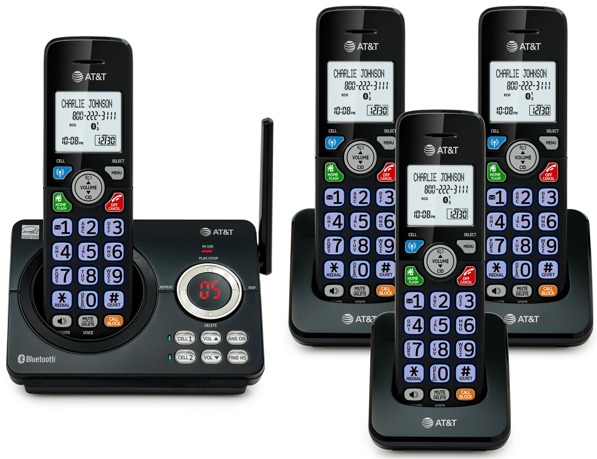 AT&T DL72219 DECT 6.0 2-Handset Cordless Phone for Home with Connect to Cell, Call Blocking, 1.8" Backlit Screen, Big Buttons, intercom, and Unsurpassed Range — Amazon image 12
